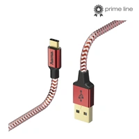 Hama kábel Reflective USB-C 2.0 typ A - typ C, 1,5 m, červená