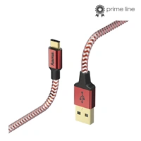 Hama kbel Reflective USB-C 2.0 typ A - typ C, 1,5 m, erven