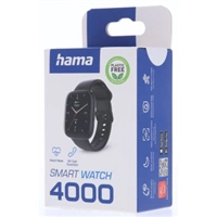 Hama 4000, smart hodinky, funkcia telefonovania, vodoodolné IP68, Siri/ Google Assistant, čierne