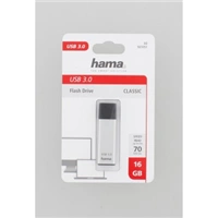 Hama FlashPen Classic, USB 3.0, 16 GB, 40 MB/s, strieborný