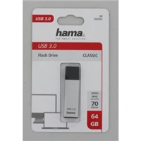 Hama FlashPen Classic, USB 3.0, 64 GB, 40 MB/s, strieborný