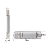 Hama Flash Pen Laeta, USB-C/USB-A 3.1, 128 GB, 40 MB/s, strieborný