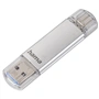 Hama Flash Pen Laeta, USB-C/USB-A 3.1, 128 GB, 40 MB/s, strieborný
