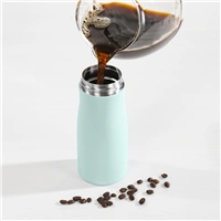 Xavax To Go, tepelnoizolačný pohár s 360° otvorom na pitie, 400 ml, pastelový modrý