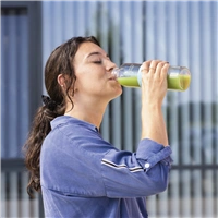 Xavax To Go, sklenená fľaša na teplý/studený/sýtený nápoj, 500 ml, so stupnicou a pútkom