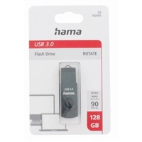 Hama USB 3.0 Flash Drive Rotate,128 GB, 70 MB/s, petrolejová modrá