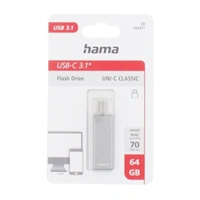 Hama USB flash disk UNI-C  Classic, USB-C 3.1, 64 GB, 70 MB/s