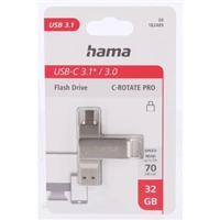 Hama USB flash disk C- Rotate Pro, USB-C 3.1, 32 GB, 70 MB/s