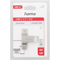 Hama USB flash disk C- Rotate Pro, USB-C 3.1, 64 GB, 70 MB/s