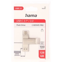 Hama USB flash disk C- Rotate Pro, USB-C 3.1, 128 GB, 100 MB/s