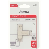 Hama USB flash disk C- Rotate Pro, USB-C 3.1, 256 GB, 100 MB/s