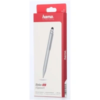 Hama Mini 2v1, zadávacie pero pre tablety/ smartfóny, s guľôčkovým perom, strieborné