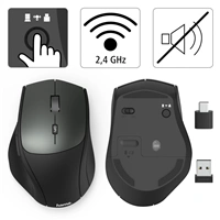 Hama bezdrôtová optická myš MW-600, USB- A/USB-C, čierna