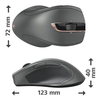 Hama bezdrôtová laserová myš MW-900, 7 tlačidiel, auto DPI, čierna, tichá