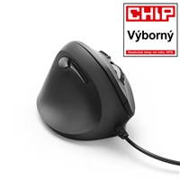 Hama vertikálna ergonomická káblová my EMC-500L pre avákov, ierna