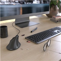 Hama vertikálna ergonomická káblová myš EMC-500L pre ľavákov, čierna
