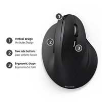 Hama vertikálna ergonomická bezdrôtová myš EMW-500, pre pravákov, čierna