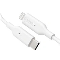 Hama MFi USB-C Lightning nabíjací/dátový kábel pre Apple, 1 m, biely