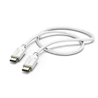 Hama kbel USB-C 2.0 typ C vidlica - C vidlica, 1,5 m, biely
