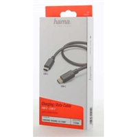 Hama kábel USB-C 2.0 typ C vidlica - C vidlica, 1,5 m, čierny