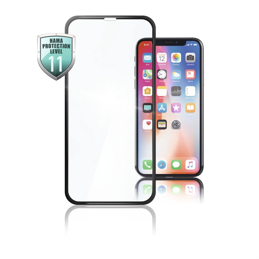 Hama 3D Full Screen Protective Glass for Apple iPhone Xs Max, black