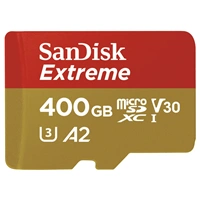 SanDisk Extreme micro SDXC 400 GB 160 MB/s A2 C10 V30  UHS-I U3, adapter