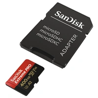 SanDisk Extreme Pro microSDXC 400 GB  170 MB/s A2 C10 V30 UHS-I U3, adapter