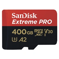 SanDisk Extreme Pro microSDXC 400 GB  170 MB/s A2 C10 V30 UHS-I U3, adapter