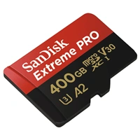 SanDisk Extreme Pro microSDXC 400 GB  170 MB/s A2 C10 V30 UHS-I U3, adapter