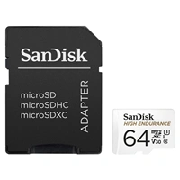 SanDisk microSDXC High Endurance Video 64 GB C 10 U3 V30, adaptér