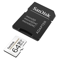 SanDisk microSDXC High Endurance Video 64 GB C 10 U3 V30, adaptér