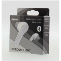 Hama Bluetooth slúchadlá Freedom Light, kôstky, nabíjacie puzdro, biele