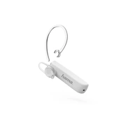 Hama MyVoice1500, mono Bluetooth Headset, pre 2 zariadenia, hlasový asistent (Siri, Google), biely