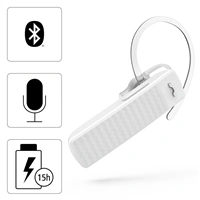 Hama MyVoice1500, mono Bluetooth Headset, pre 2 zariadenia, hlasový asistent (Siri, Google), biely