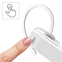 Hama MyVoice1500, mono Bluetooth Headset, pre 2 zariadenia, hlasov asistent (Siri, Google), biely