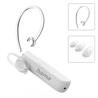 Hama MyVoice1500, mono Bluetooth Headset, pre 2 zariadenia, hlasový asistent (Siri, Google), biely