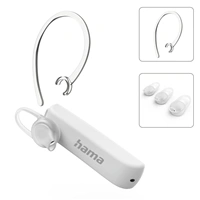 Hama MyVoice1500, mono Bluetooth Headset, pre 2 zariadenia, hlasov asistent (Siri, Google), biely
