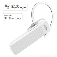 Hama MyVoice1500, mono Bluetooth Headset, pre 2 zariadenia, hlasový asistent (Siri, Google), biely