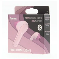 Hama Bluetooth slúchadlá Freedom Light, kôstky, nabíjacie puzdro, ružové