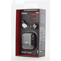 Hama Bluetooth slúchadlá Spririt Pure, štuple, nabíjacie puzdro, čierne