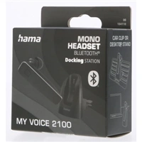 Hama MyVoice2100, mono Bluetooth Headset, pre 2 zariadenia, hlasový asistent (Siri, Google)