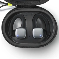 Hama Bluetooth slúchadlá Spirit Athletics s klipom, kôstky, nabíjacie puzdro, čierne