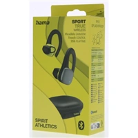 Hama Bluetooth slúchadlá Spirit Athletics s klipom, kôstky, nabíjacie puzdro, čierne