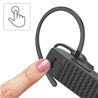 Hama MyVoice1500, Bluetooth Headset mono, pre 2 zariadenia, hlasov asistent (Siri, Google), ierny