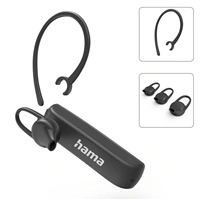 Hama MyVoice1500, Bluetooth Headset mono, pre 2 zariadenia, hlasov asistent (Siri, Google), ierny