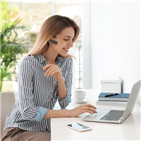 Hama MyVoice1500, Bluetooth Headset mono, pre 2 zariadenia, hlasov asistent (Siri, Google), ierny