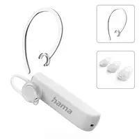 Hama MyVoice1500, Bluetooth headset mono, pre 2 zariadenia, Siri, Google Ass., biely