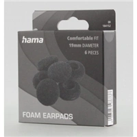 Hama penové polstre pre slúchadlá, 19 mm, 6 ks