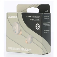 Hama Bluetooth slúchadlá Freedom Buddy, štuple, nabíjacie puzdro, béžové