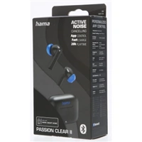 Hama Bluetooth slúchadlá Passion Clear II, štuple, ANC, aplikácia, čierne